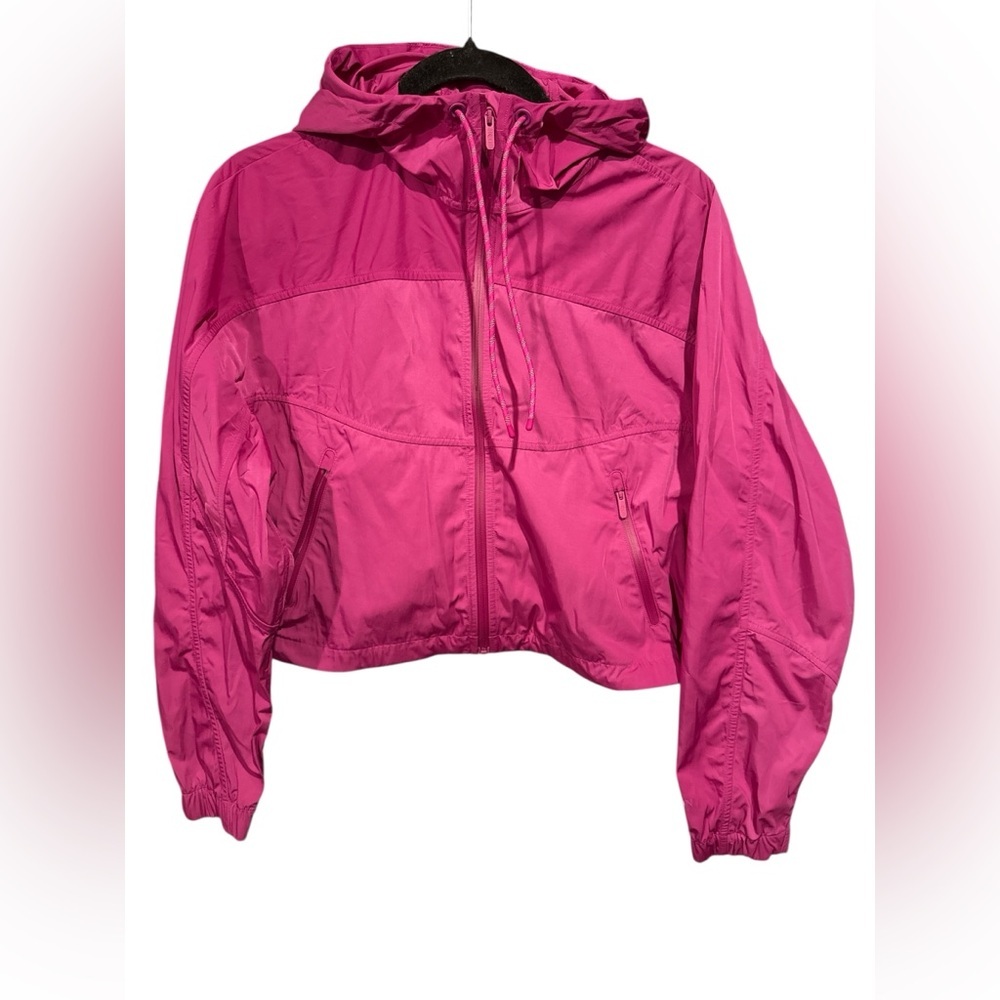 Lululemon Athletica Pink Bomber‎ Jacket with Hood
